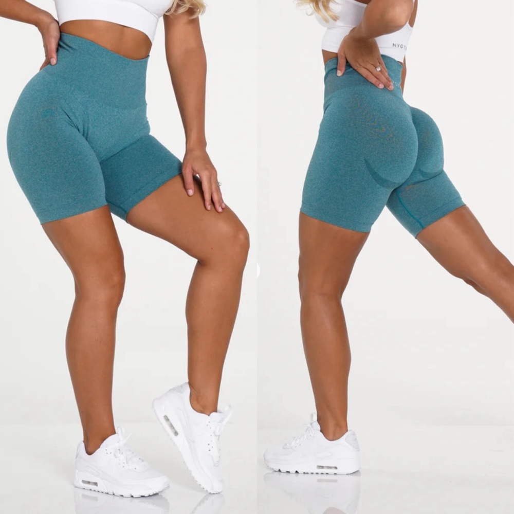NVGTN Teal Biker Shorts Teal Size Large